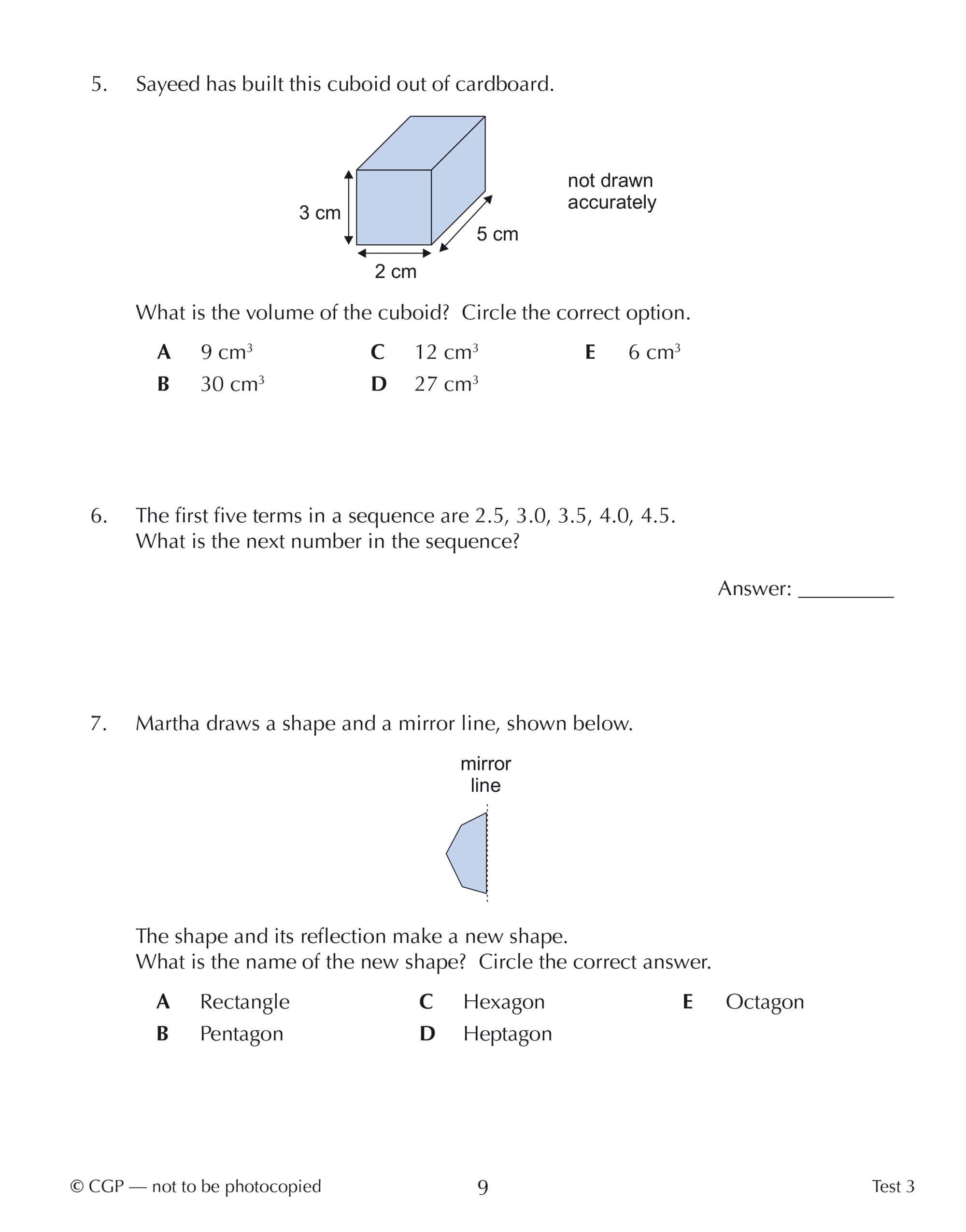 CGP 11+ GL Maths 10-Minute Tests - Ages 9-10 | Paperback | 126 Pages 3