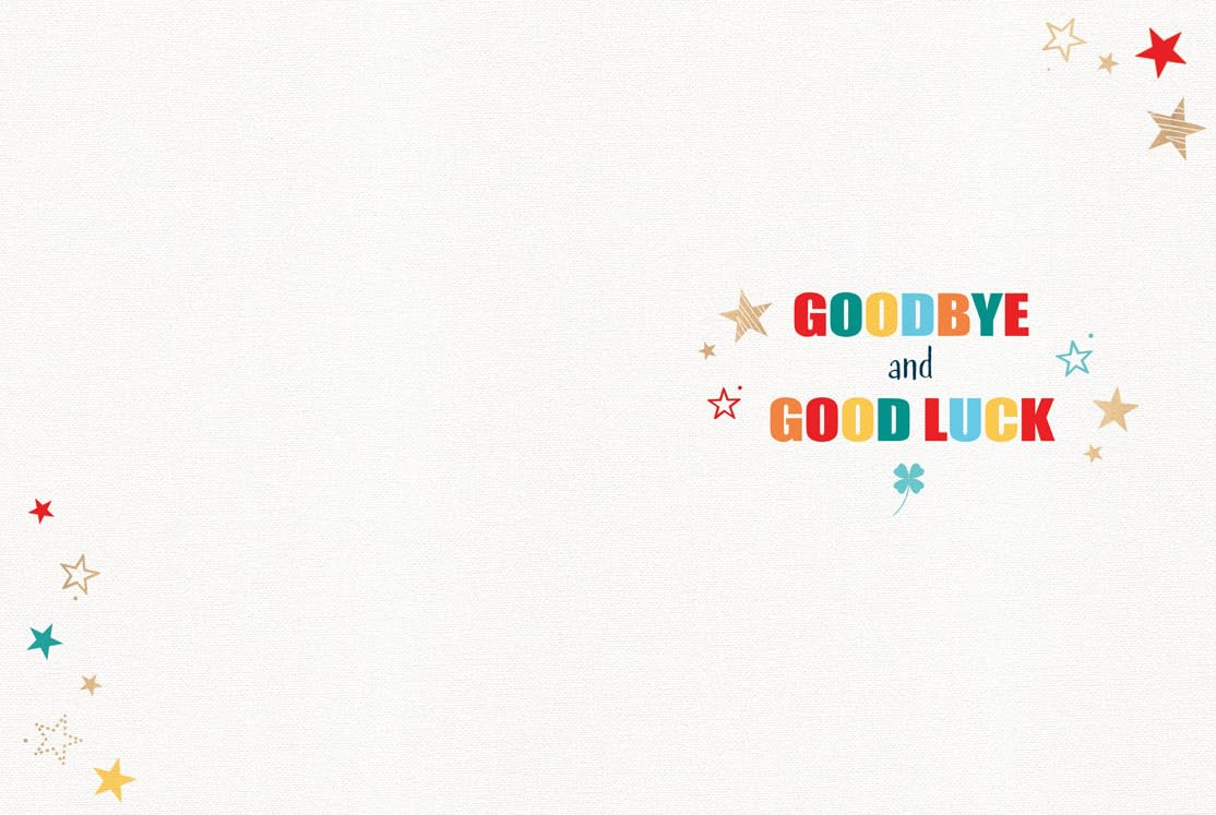 Piccadilly Greetings Large Leaving Card - A4 Size | Good Luck & Congratulations | UK Made 2