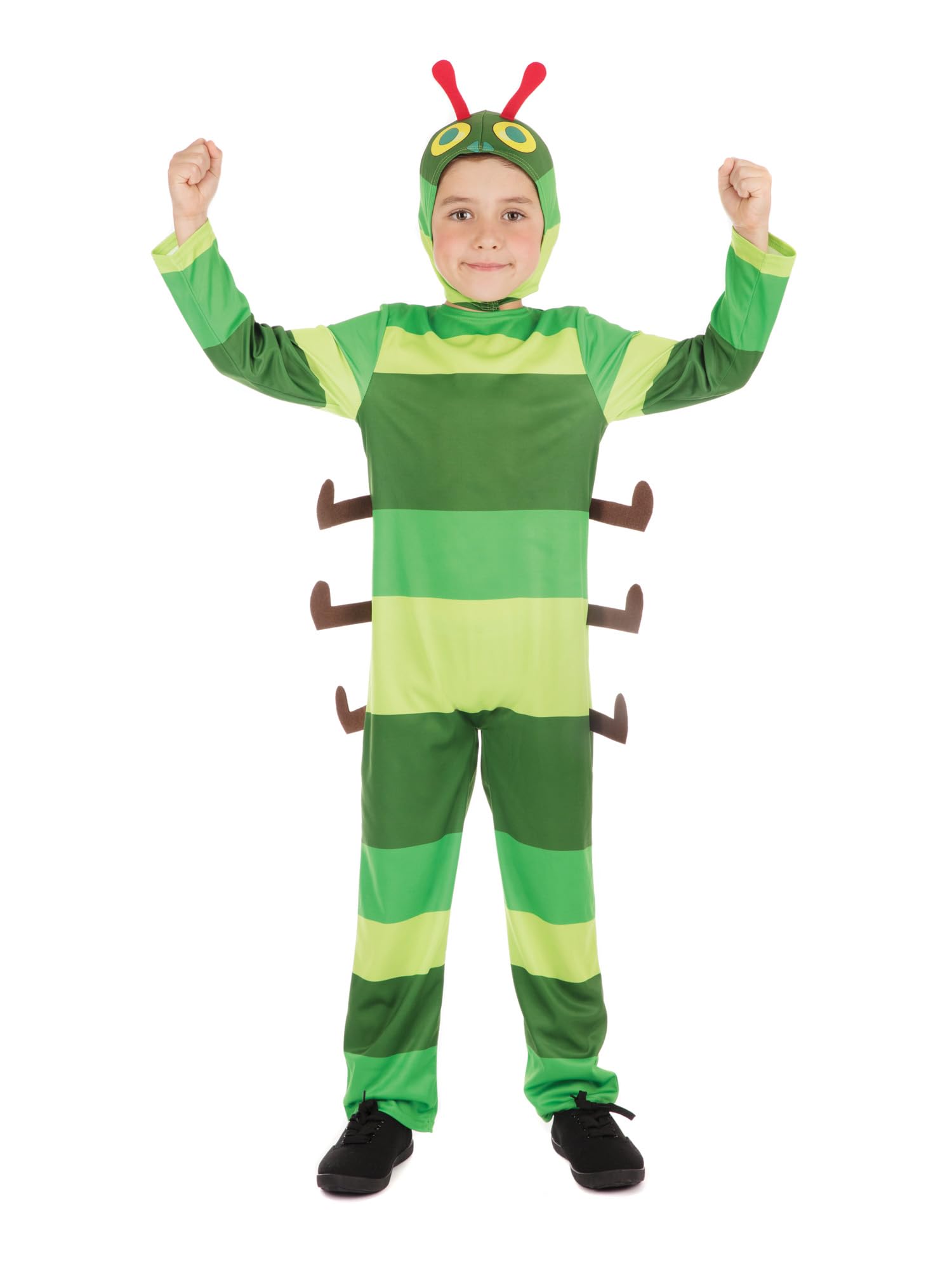 Rubies Bristol Novelty Caterpillar Costume - Kids Size 6-8 Years | Jumpsuit & Headpiece