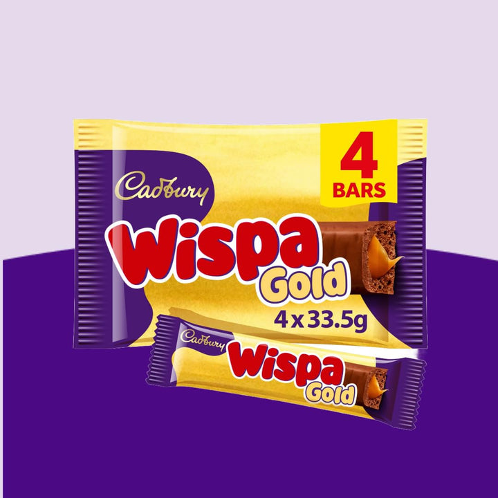 Cadbury Wispa Gold Milk Chocolate with Caramel Centre - 4 Pack