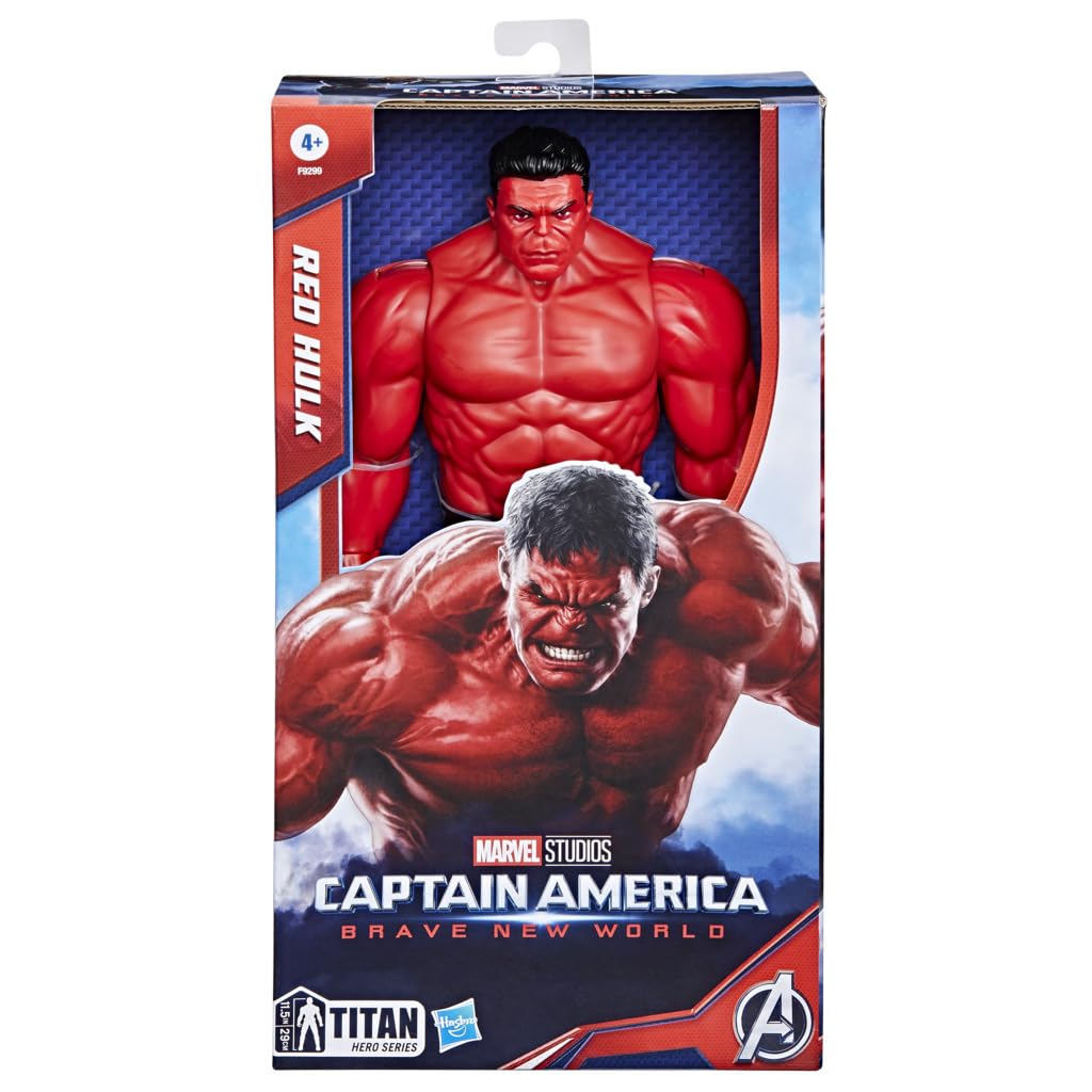 Marvel Studios Red Hulk Titan Hero Series Deluxe Action Figure - 12-Inch Posable Figure for Kids 2