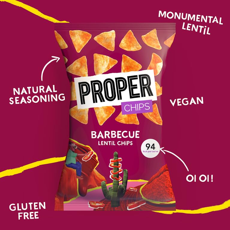 PROPER - Barbecue Lentil Chips Vegan Gluten-Free Snacks 85g 2