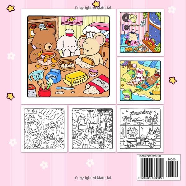 Cozy Friends - Super Cute Animal Coloring Book for Adults and Teens