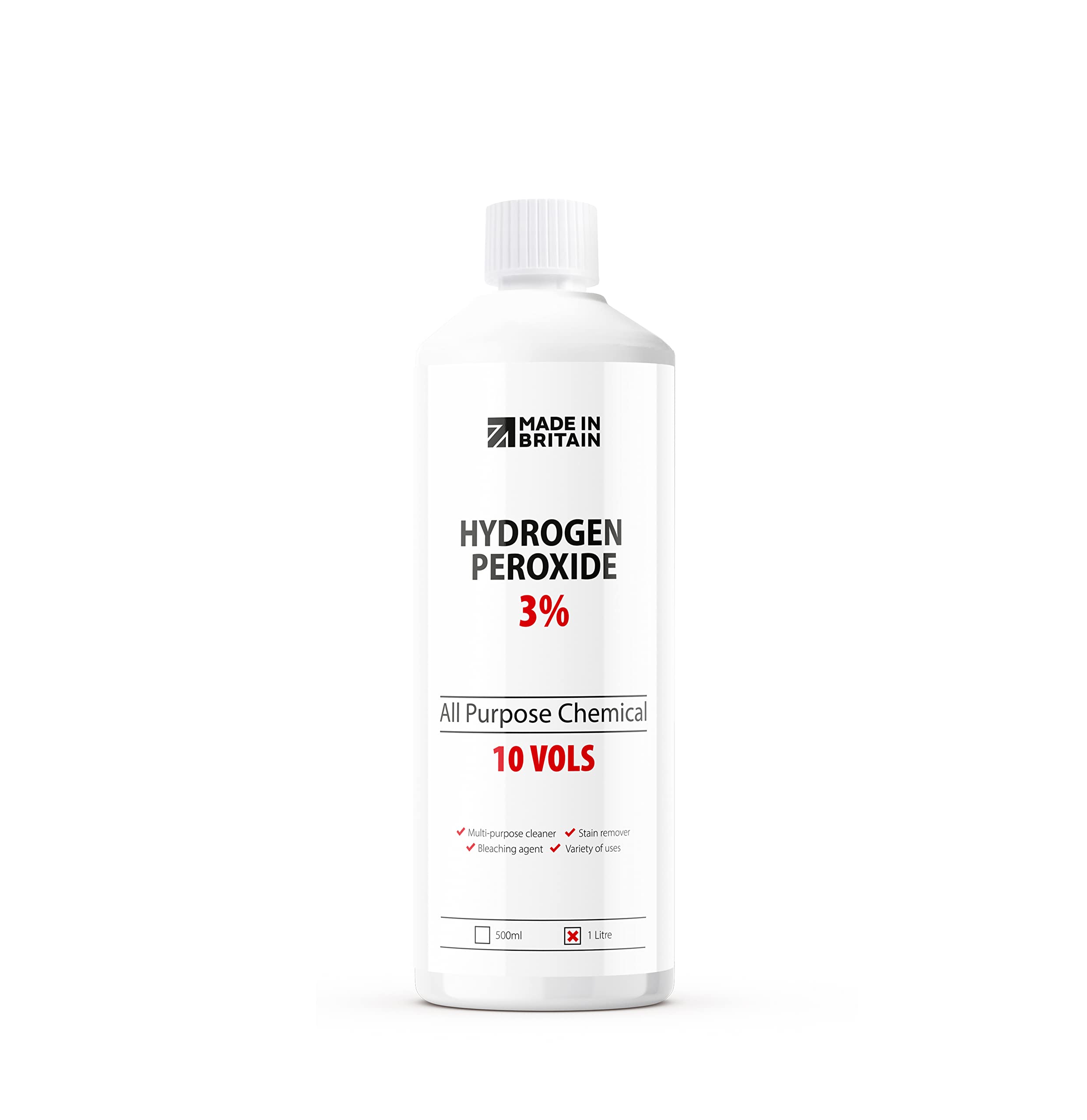 ChemLab McKLords Hydrogen Peroxide 3% Multi-Purpose Cleaner | 1 Litre Liquid | Made in UK 1