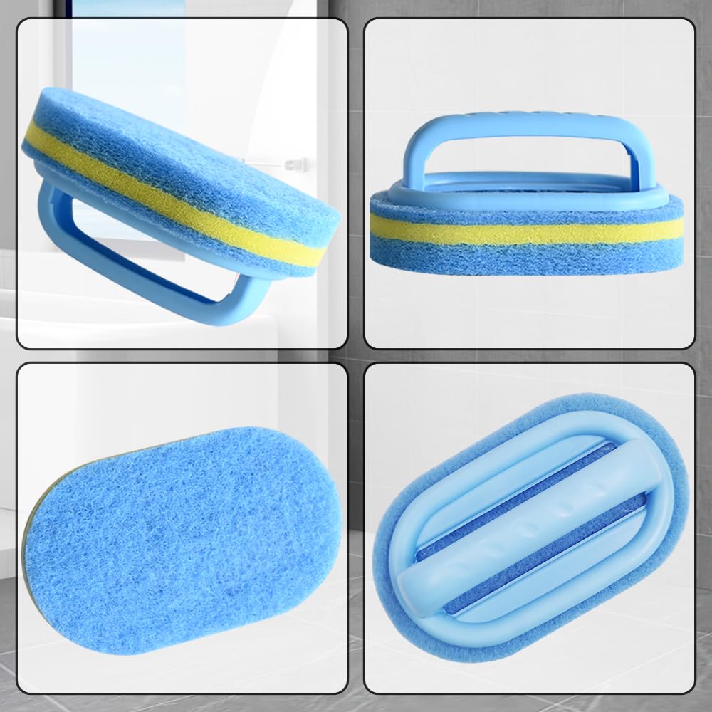 RAM ONLINE Heavy Duty Bathroom Cleaning Brush - Ergonomic Handle | Durable Bristles | 18 Inch 7