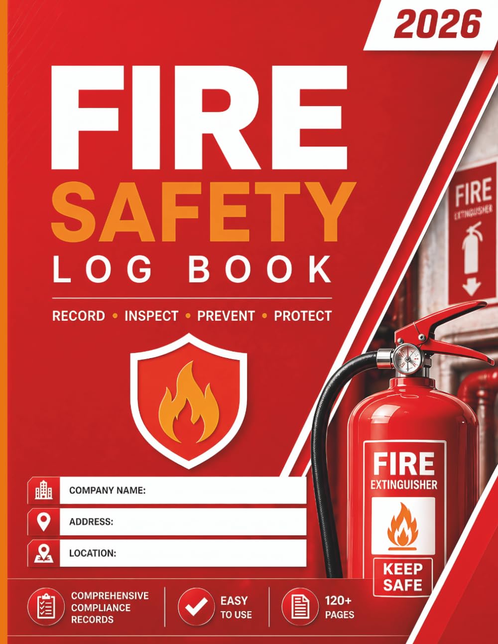 One Safety Publishing Fire Safety Log Book 2026 - Workplace Record Keeping | Paperback | English