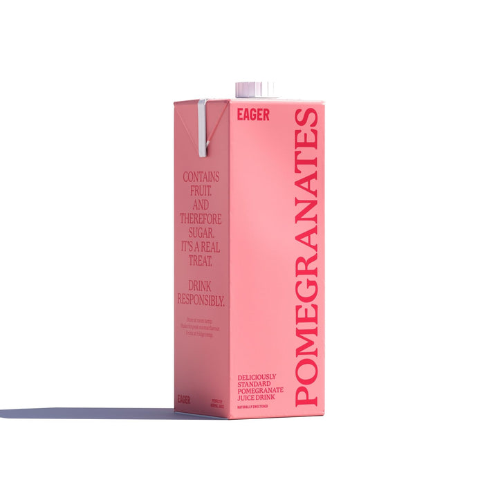 Eager Pomegranate Juice Drink - Naturally Sweetened Fruit Beverage, 29% Pomegranate from Concentrate