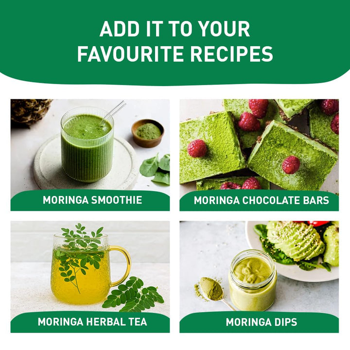 HANDPICK Moringa Powder (500g) - Pure Moringa Oleifera Leaves | Non-GMO, Gluten-Free | Resealable Pouch for Smoothies, Tea & Cooking