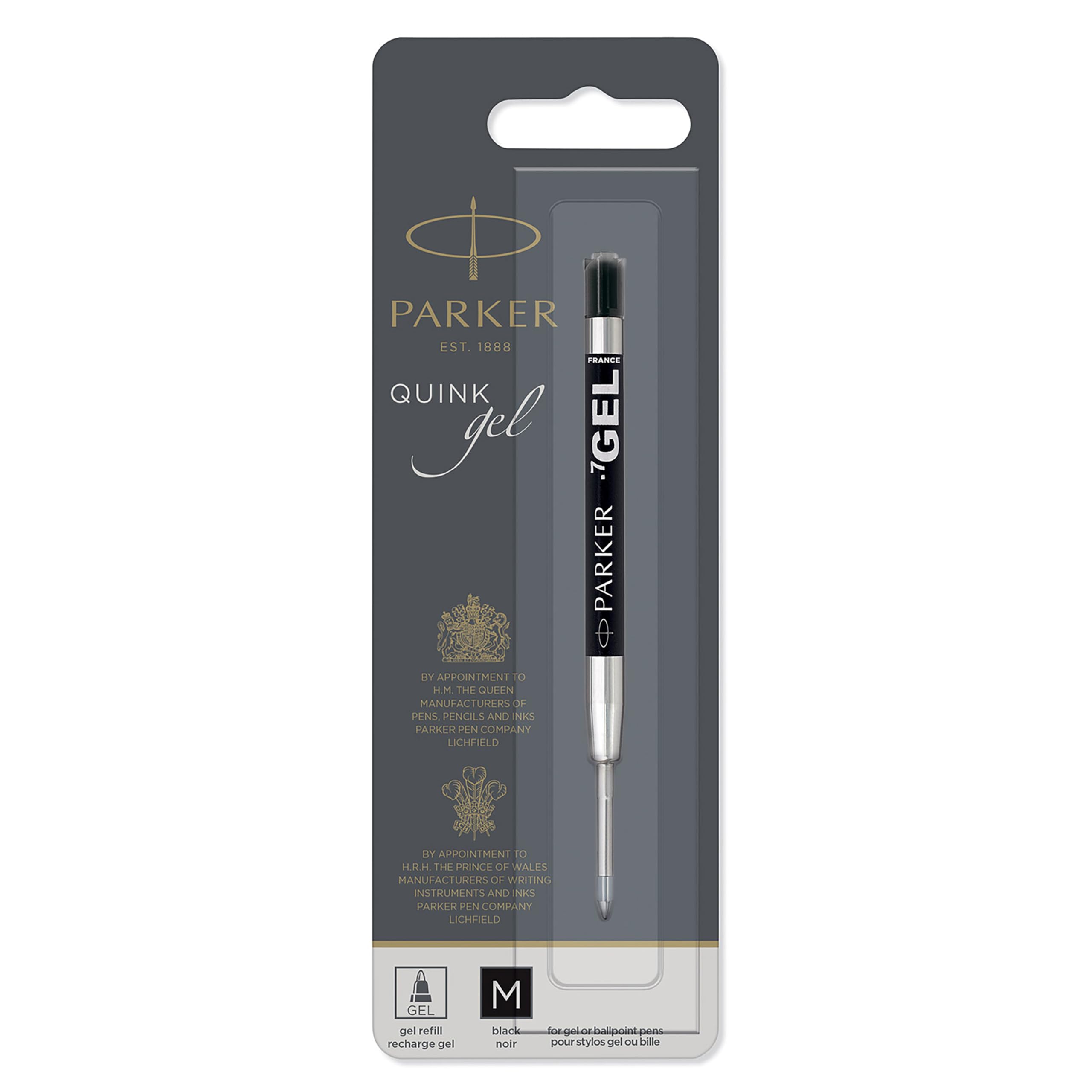 PARKER Gel Pen Refill - Medium Tip (0.7mm) Black QUINK Ink | 1 Count 8