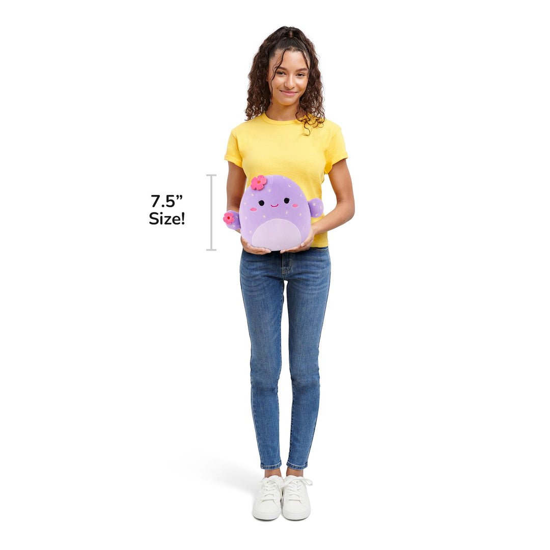 Squishmallows Adrienne the Purple Barrel Cactus - 7.5-Inch Plush Toy for Kids 3 Years and Up