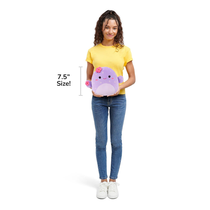 Squishmallows Adrienne the Purple Barrel Cactus - 7.5-Inch Plush Toy for Kids 3 Years and Up