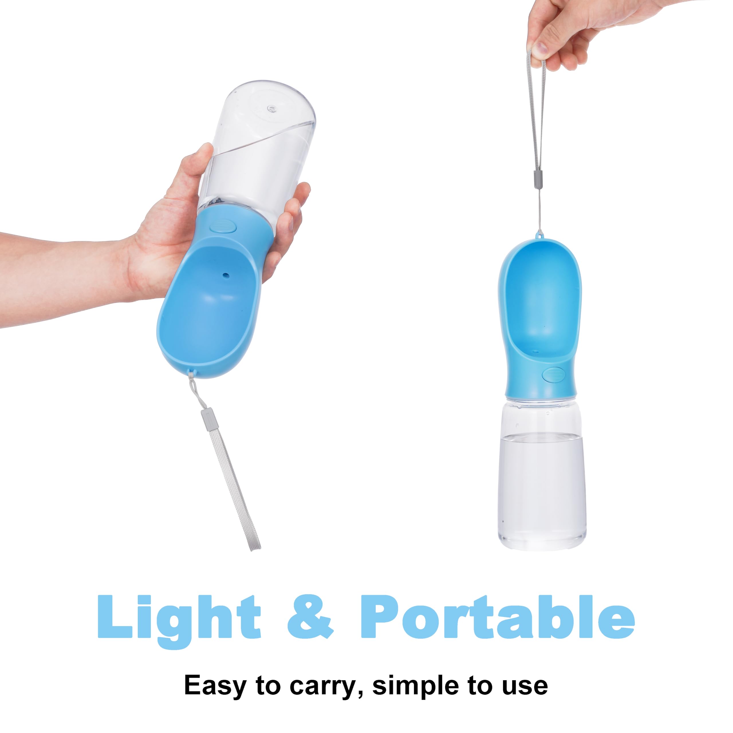 BARGAIN FACTORY Dog Water Bottle - 550 ML Portable Hydration | Leak Proof | Food-Grade Plastic 3
