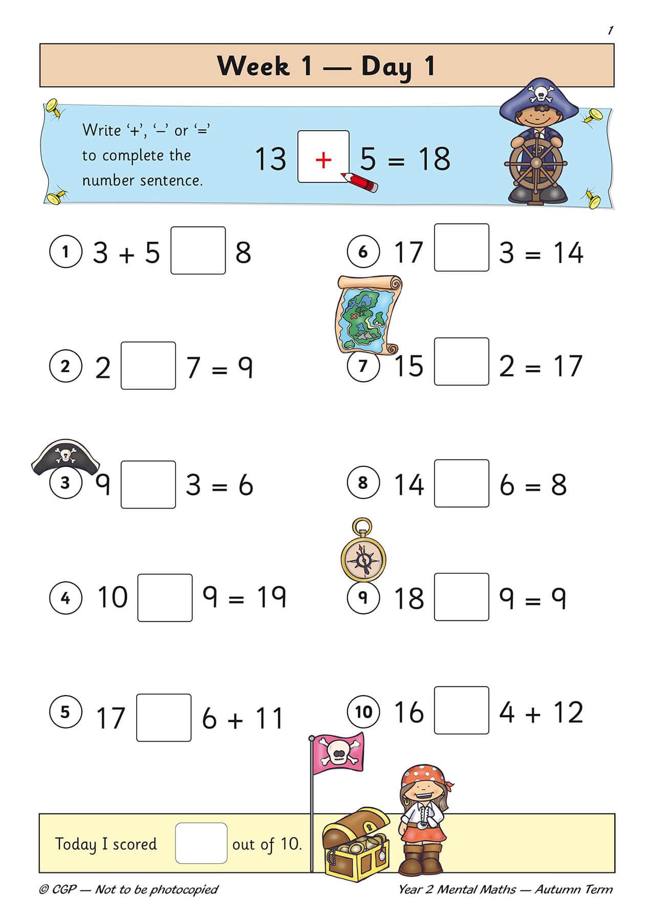 CGP Books KS1 Mental Maths Daily Practice Book - Year 2 Autumn Term | Ages 6-7 | Paperback