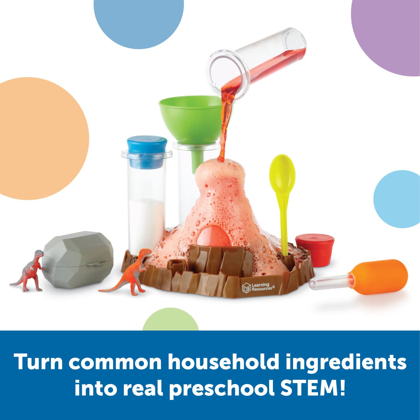 Learning Resources Fizzy Volcano Preschool Science Lab Set - Ages 4+, 13 Pieces, Multicolor 3