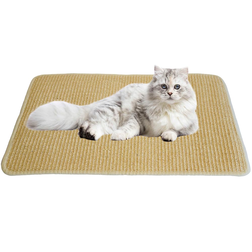 RAM ONLINE Sisal Cat Scratch Mat - 60cm x 50cm | Anti-Slip Base | Protects Furniture 1