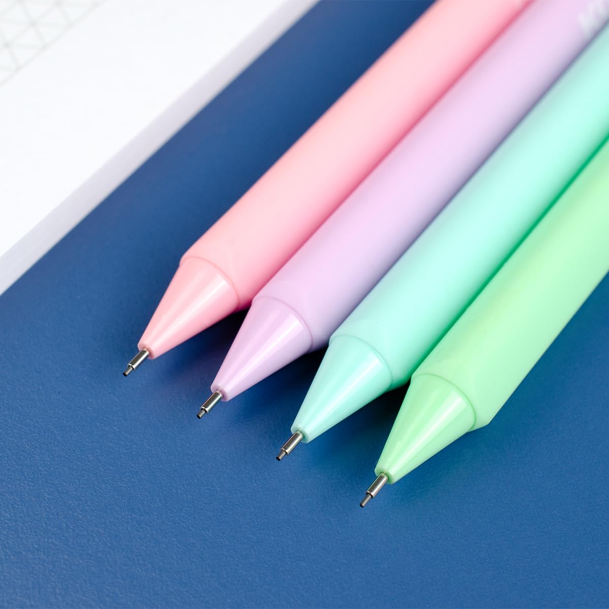 Kores M2 Grafitos Mechanical Pencil 0.7mm HB Lead Pastel Colors with Eraser Tip 3