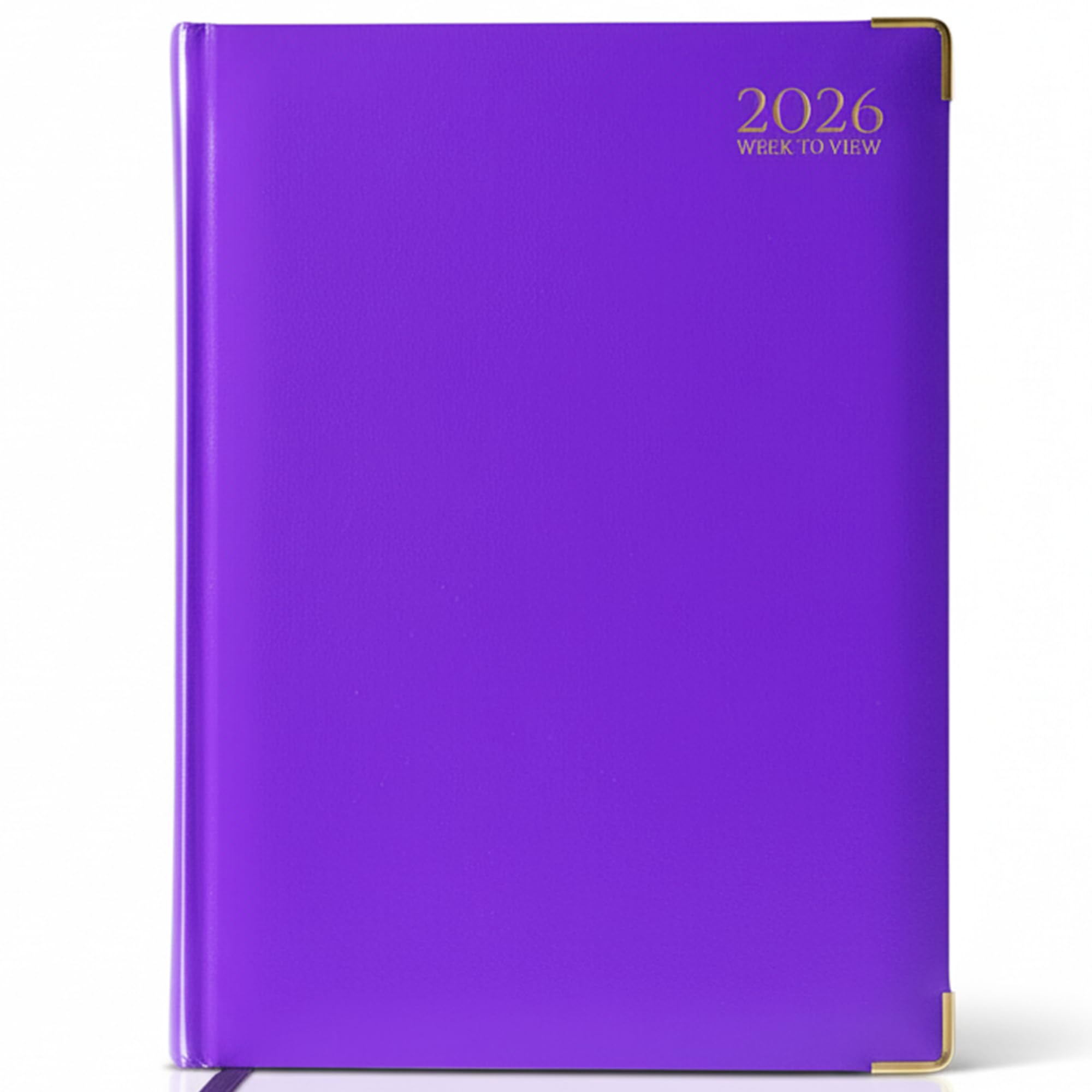 G4GADGET 2026 A4 Week to View Diary | Purple Hardback | Gilt Edges 1