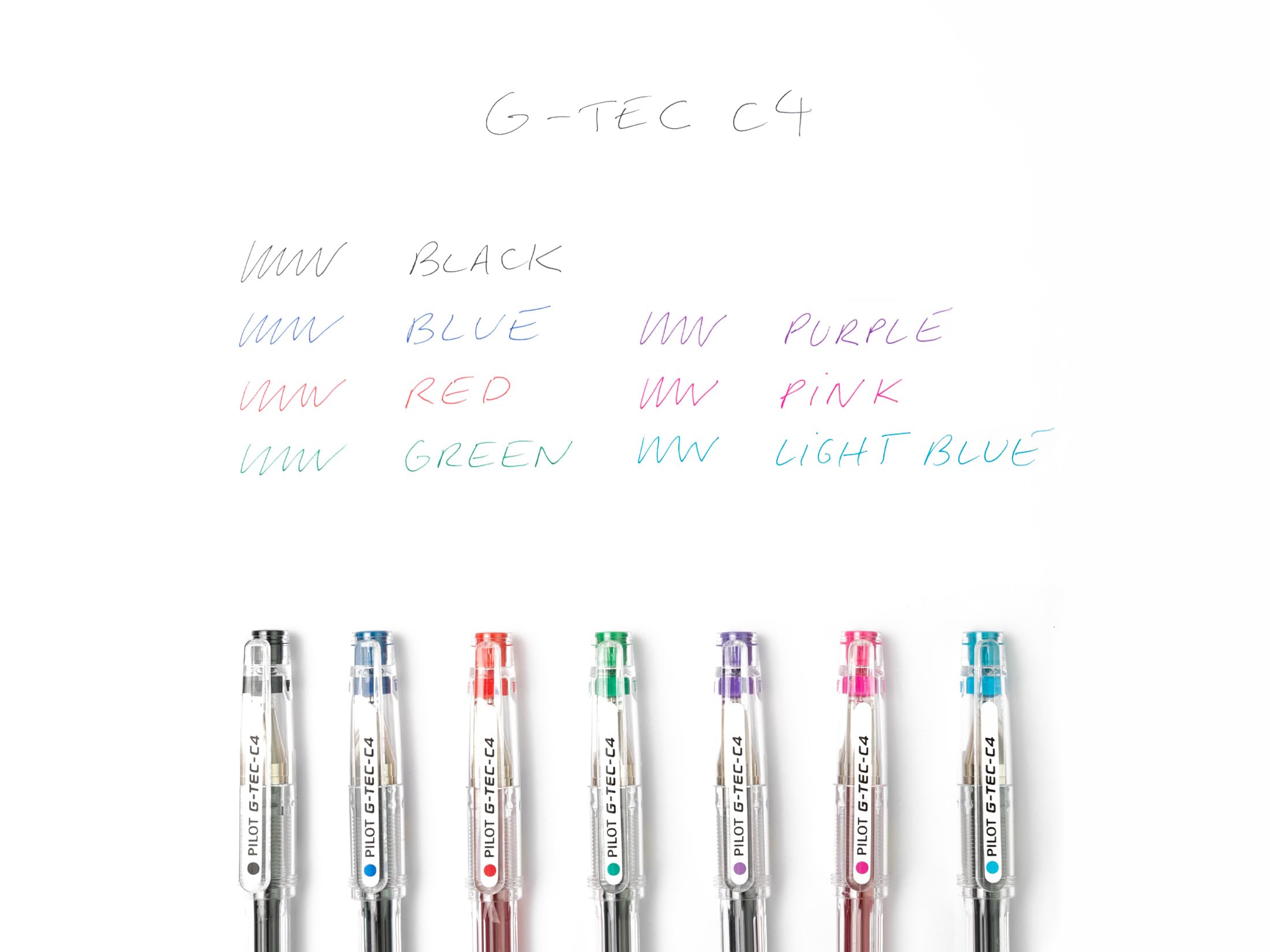 PILOT G-Tec C4 Gel Rollerball Pen - Ultra-Fine 0.2mm Line, Black Ink | Pack of 4 6