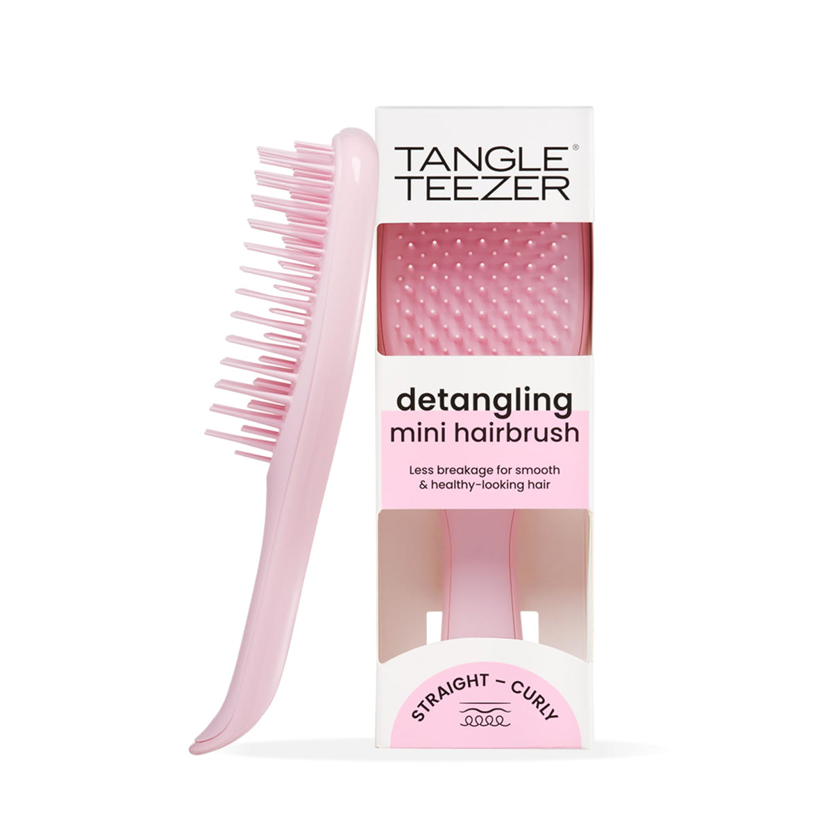 Tangle Teezer Mini Ultimate Detangler - Detangling Brush for All Hair Types | Millennial Pink | Anti-Breakage