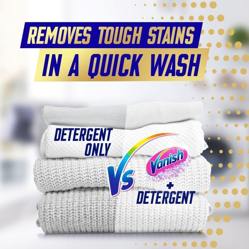 Vanish Gold Oxi Action Stain Remover & Whitening Booster Powder - 470g | Removes Tough Stains | Restores Whiteness 3