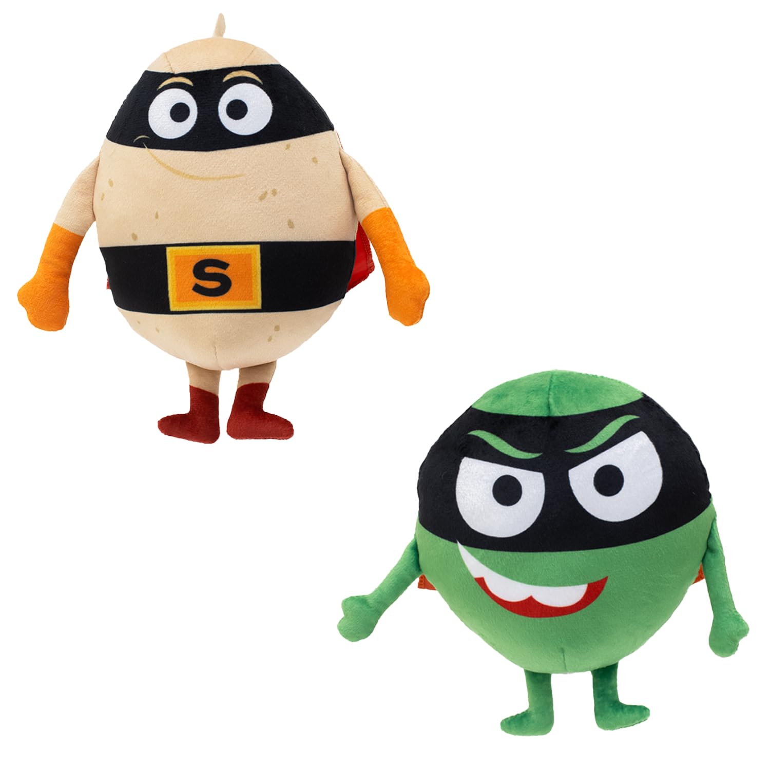 Supertato & Evil Pea Soft Toy Twin Pack - CBeebies Characters 1