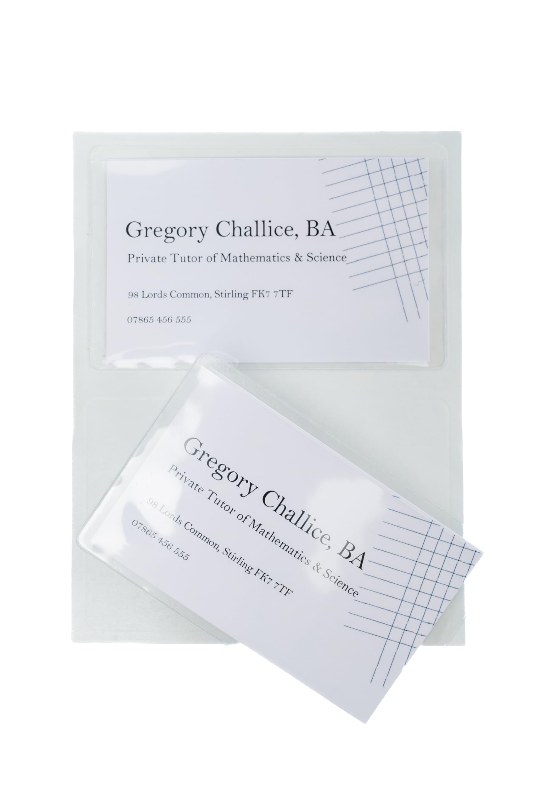 Pelltech Self Adhesive Business Card Pockets - Clear | 60 x 95mm | Pack of 150 5
