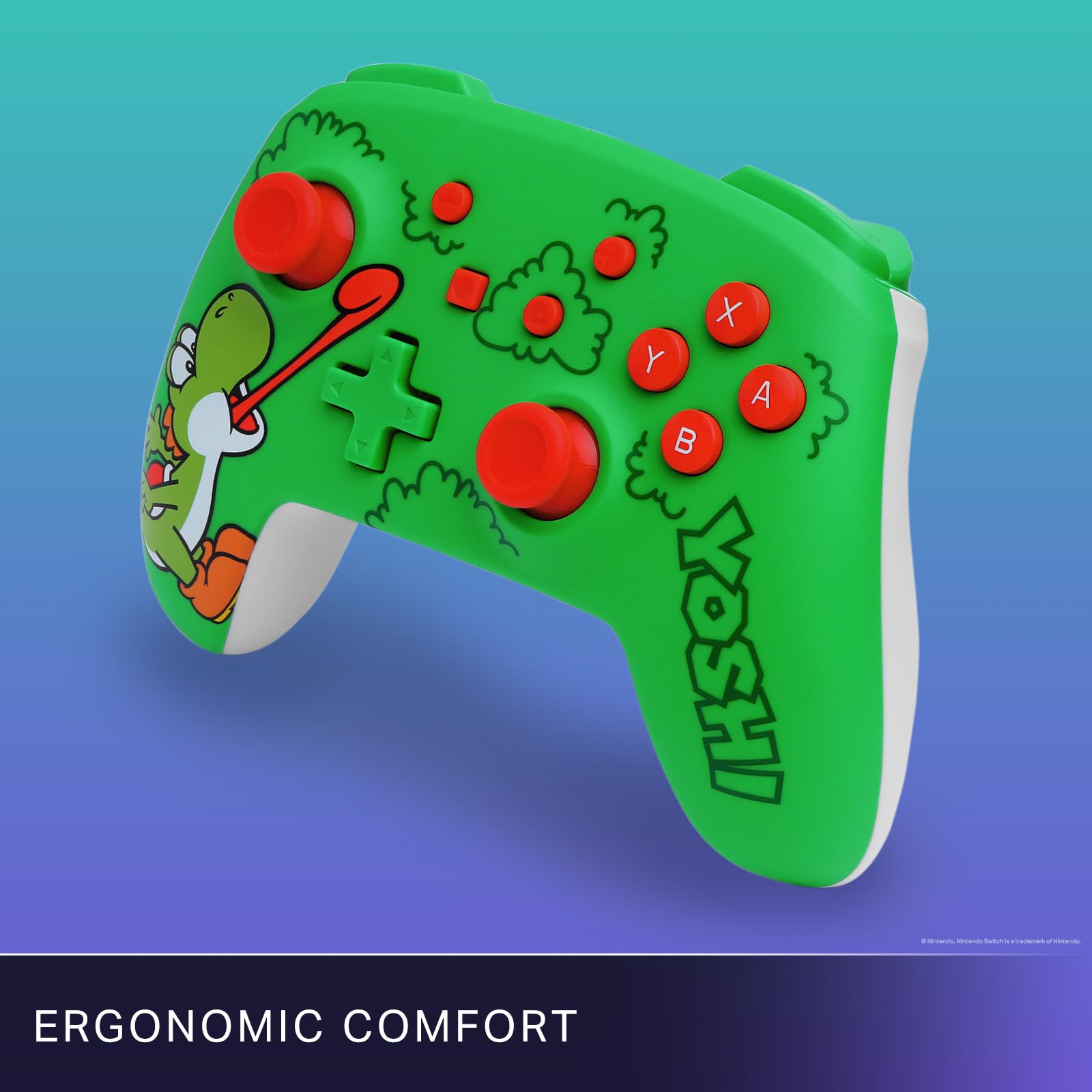 PowerA Wireless Controller for Nintendo Switch - Hungry Yoshi, Officially Licensed for Switch, Switch OLED, and Switch Lite 15