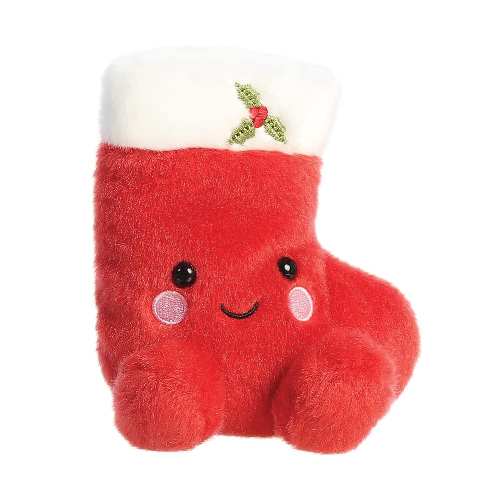 AURORA Palm Pals Holly Christmas Stocking - 5 Inch, Soft Toy, Eco-Friendly, Suitable from Birth
