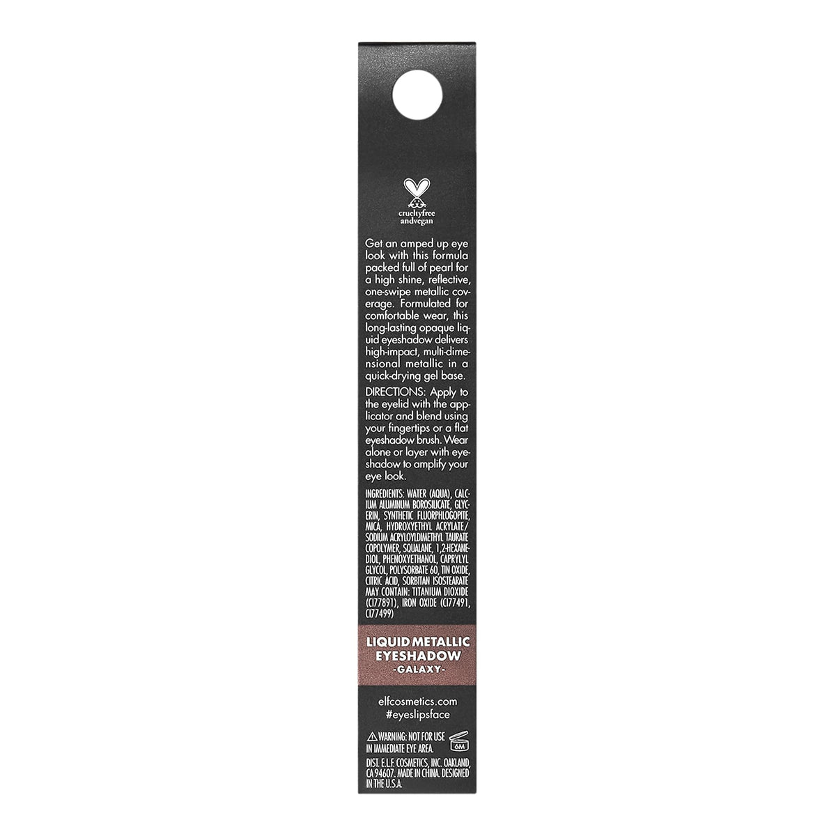 e.l.f. Liquid Metallic Eyeshadow - High-Impact Metallic Finish, Galaxy Shade 5