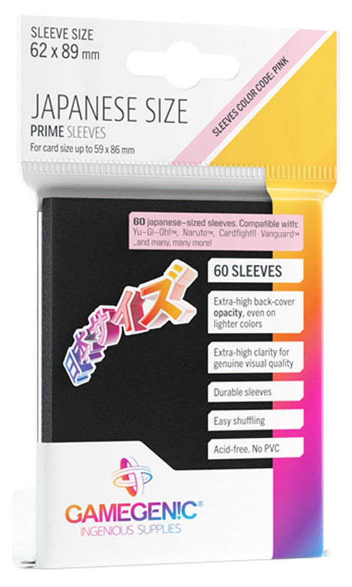 Gamegenic Prime Japanese Sized Sleeves Black - Multi-Language (Includes Spanish)