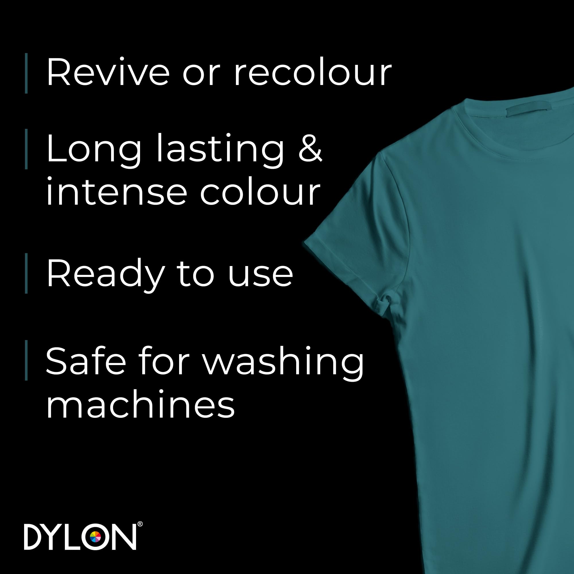 Dylon Washing Machine Fabric Dye Pod - Emerald Green | 350g | Long-Lasting Intense Colour 3