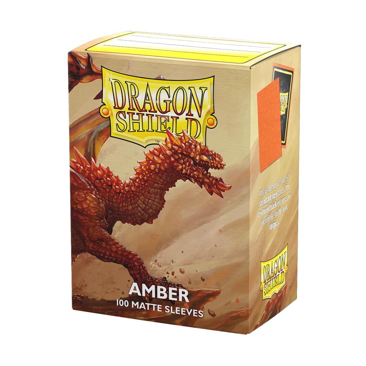 Dragon Shield Matte Amber Card Sleeves - 100 Count | Standard Size | Polypropylene 1