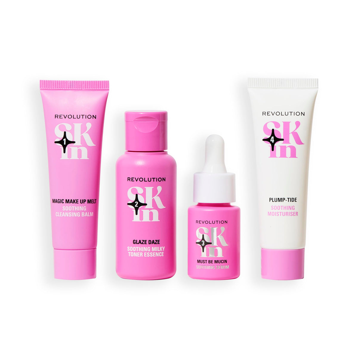 Revolution Skincare London Go Gentle 4 Step Starter Kit - Soothing Routine | For All Skin Types | Cruelty-Free & Vegan