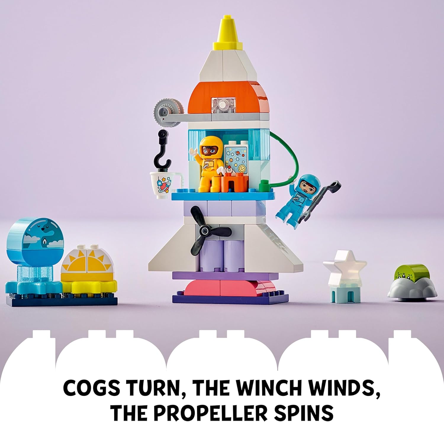 LEGO DUPLO 3in1 Space Shuttle Adventure - Rebuildable Rocket Toy for Ages 3+ 2