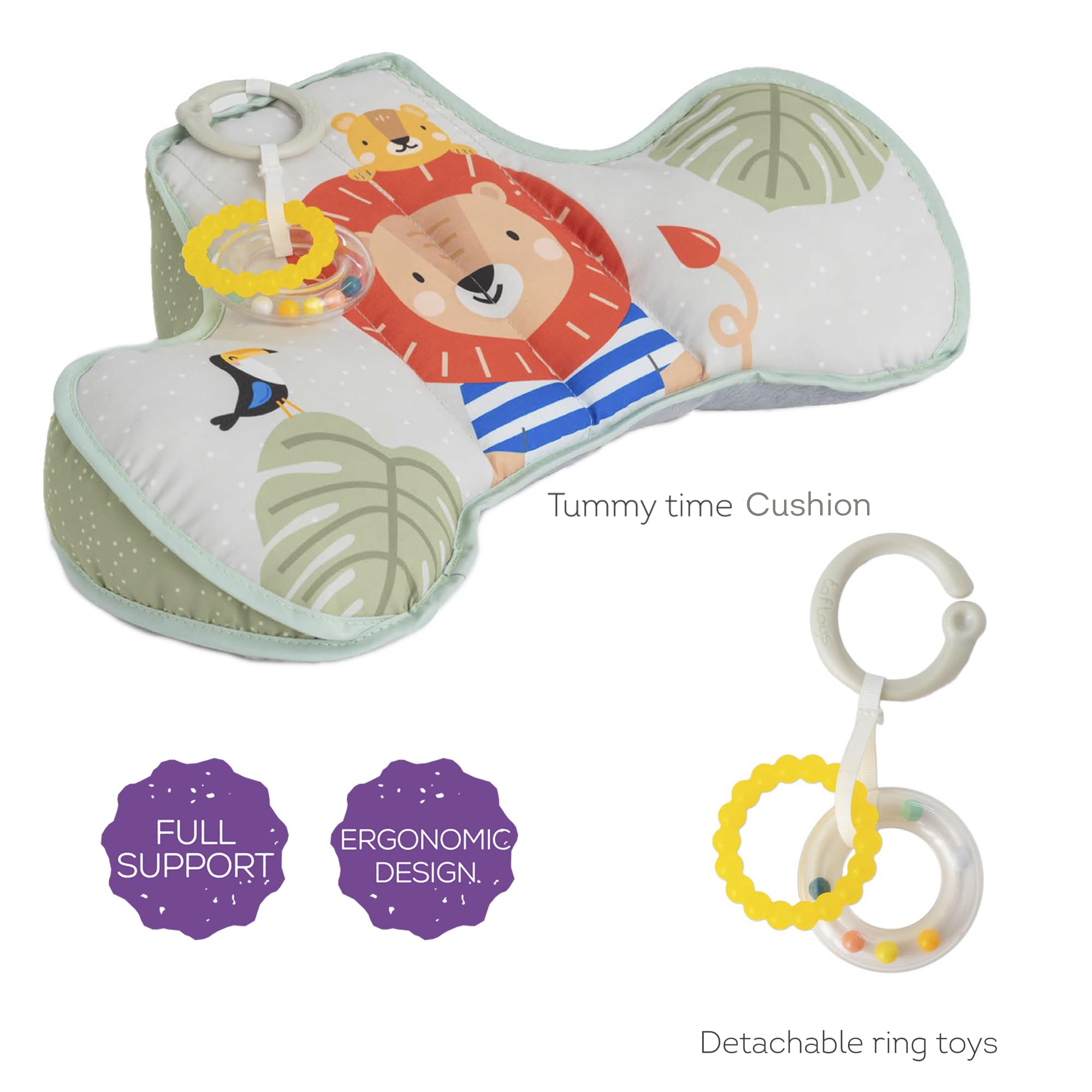 Taf Toys TAF12895 Savannah Tummy Time Pillow - Developmental Support for Babies 0-10 Years 2