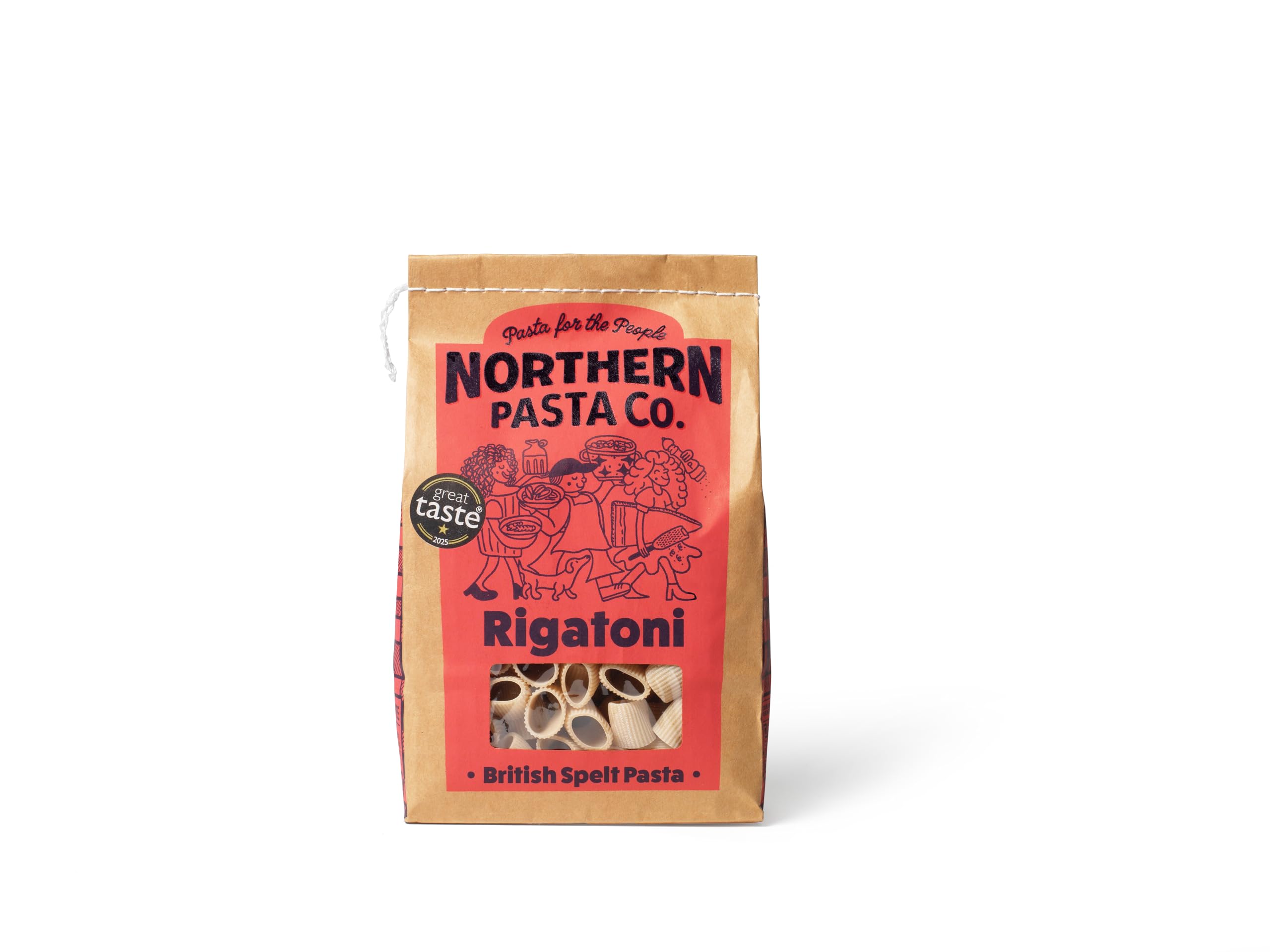 Northern Pasta Co Rigatoni Pasta - Made with British Spelt | Bronze-Die Cut | 360g