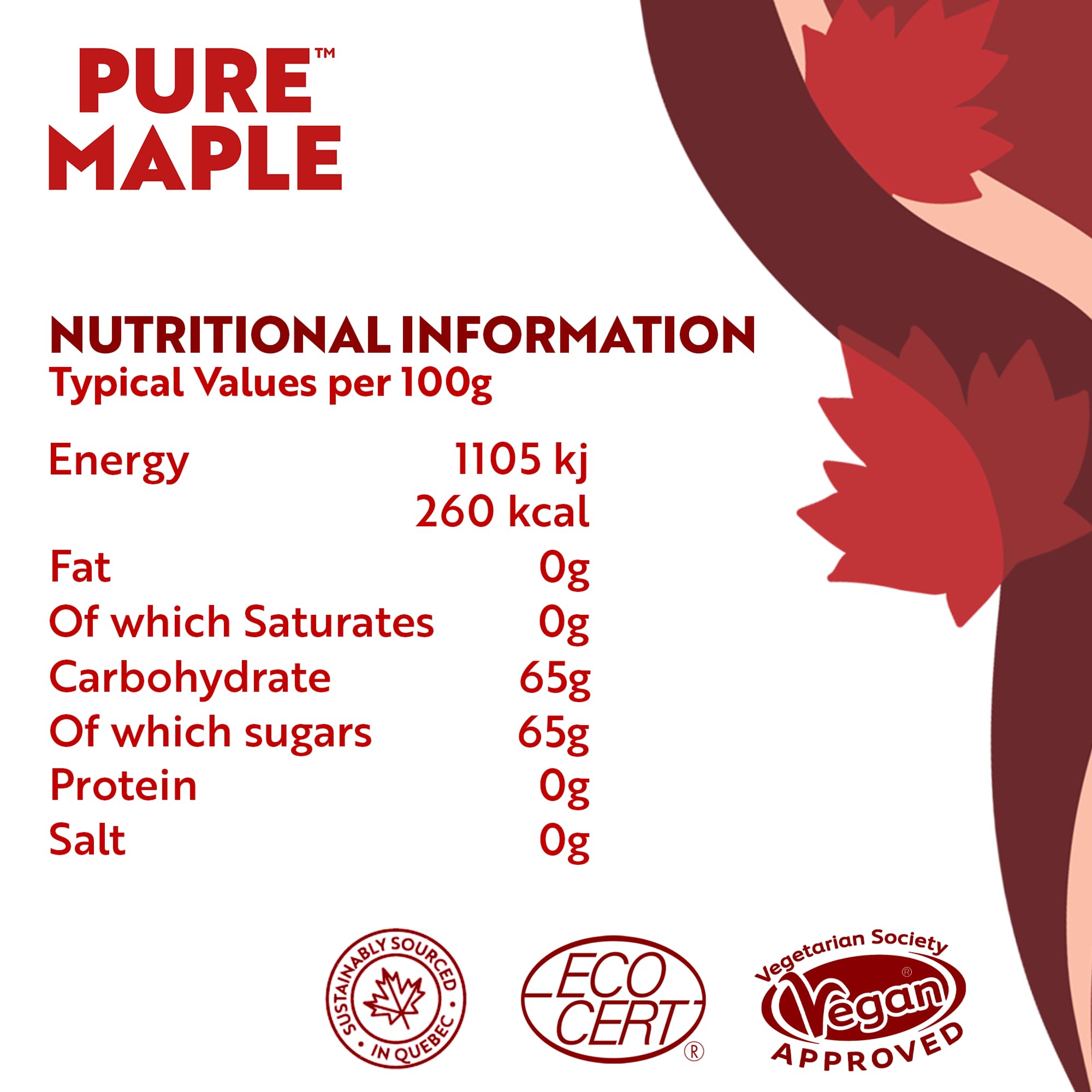 Pure Maple - Dark Robust Grade 100% Pure Maple Syrup - 1 Litre Jug 2