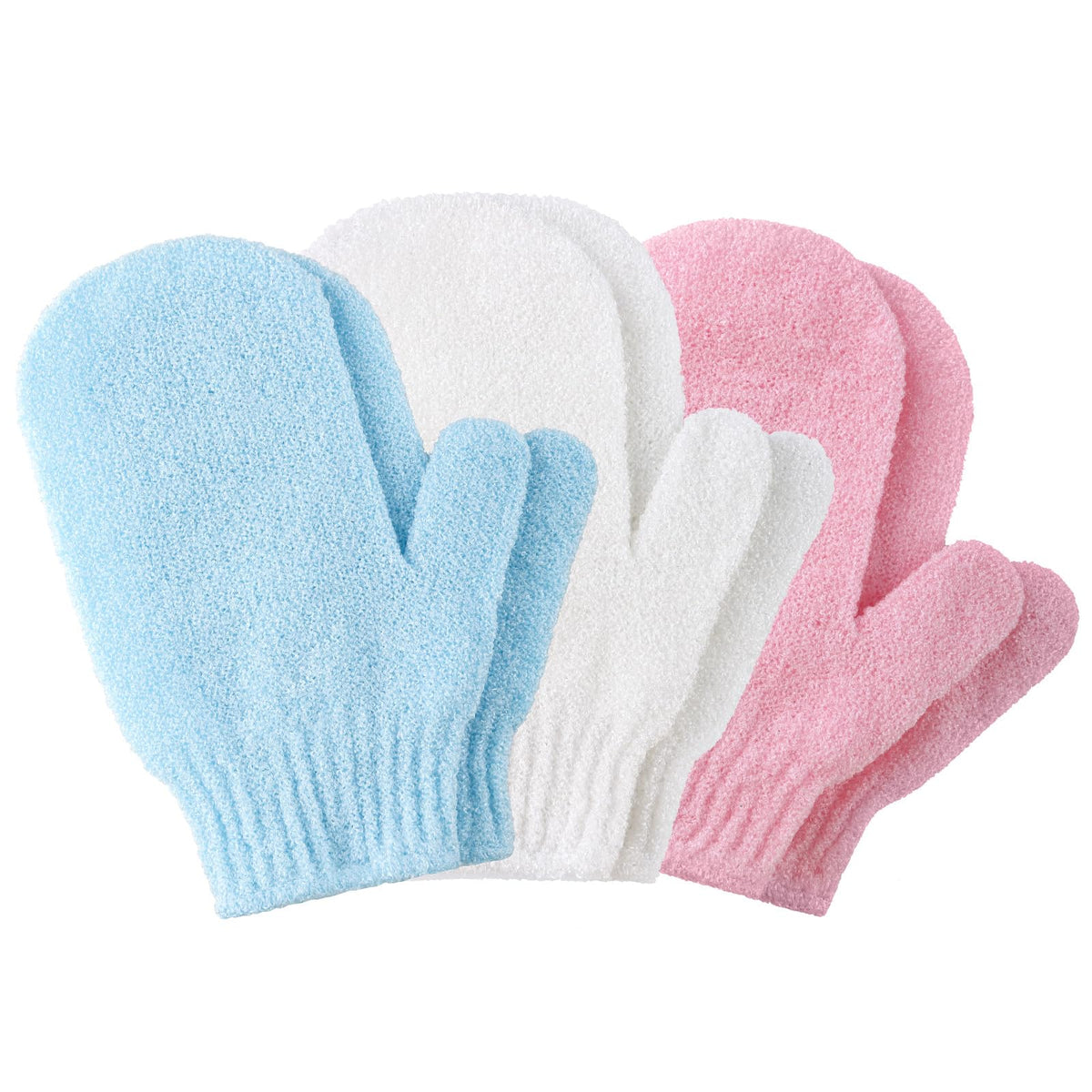 Admygo Exfoliating Gloves - Deep Exfoliation & Smooth Skin | 6-Piece Set | Multi-Color