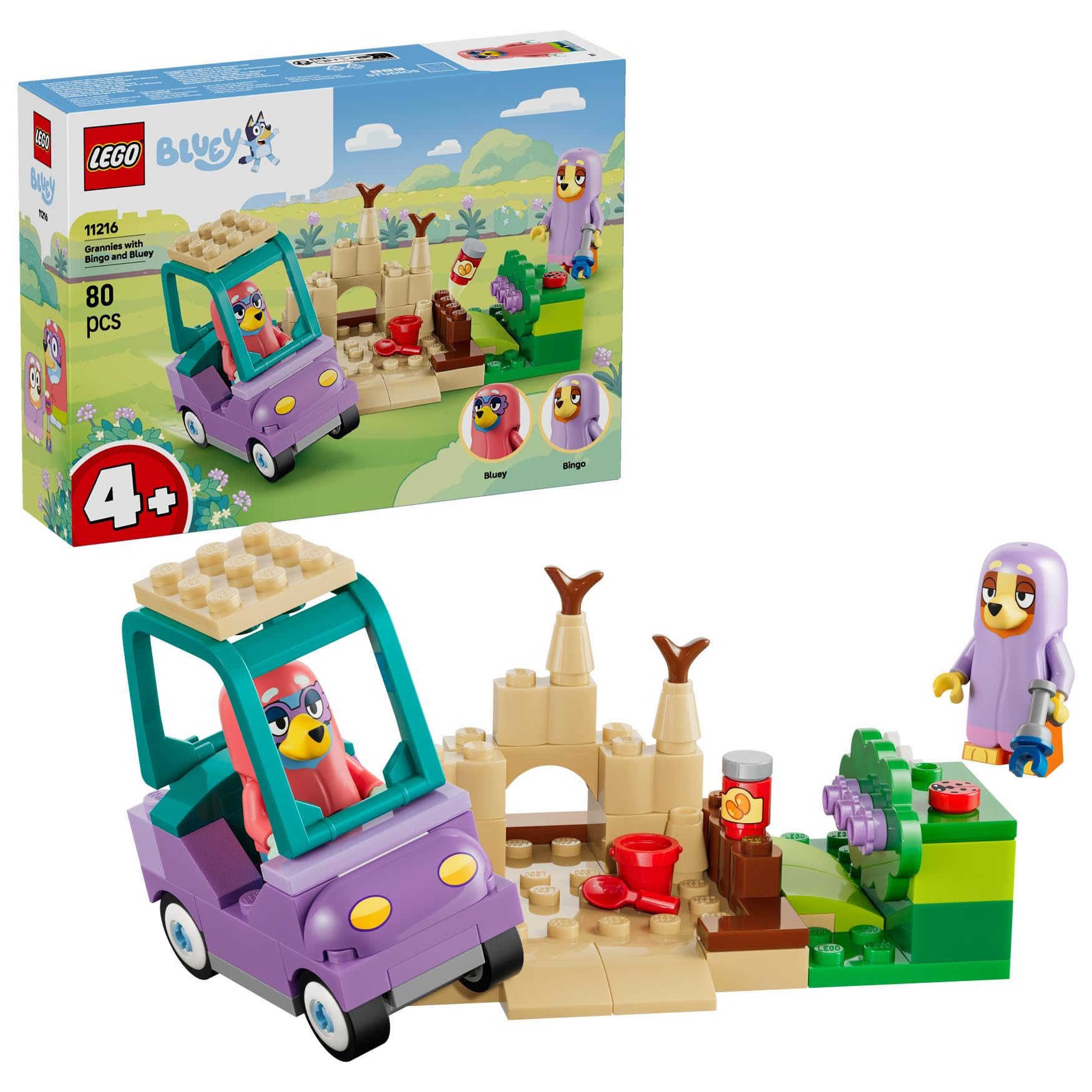 LEGO Bluey Grannies with Bingo and Bluey Building Set | Ages 4+ | Model 11216