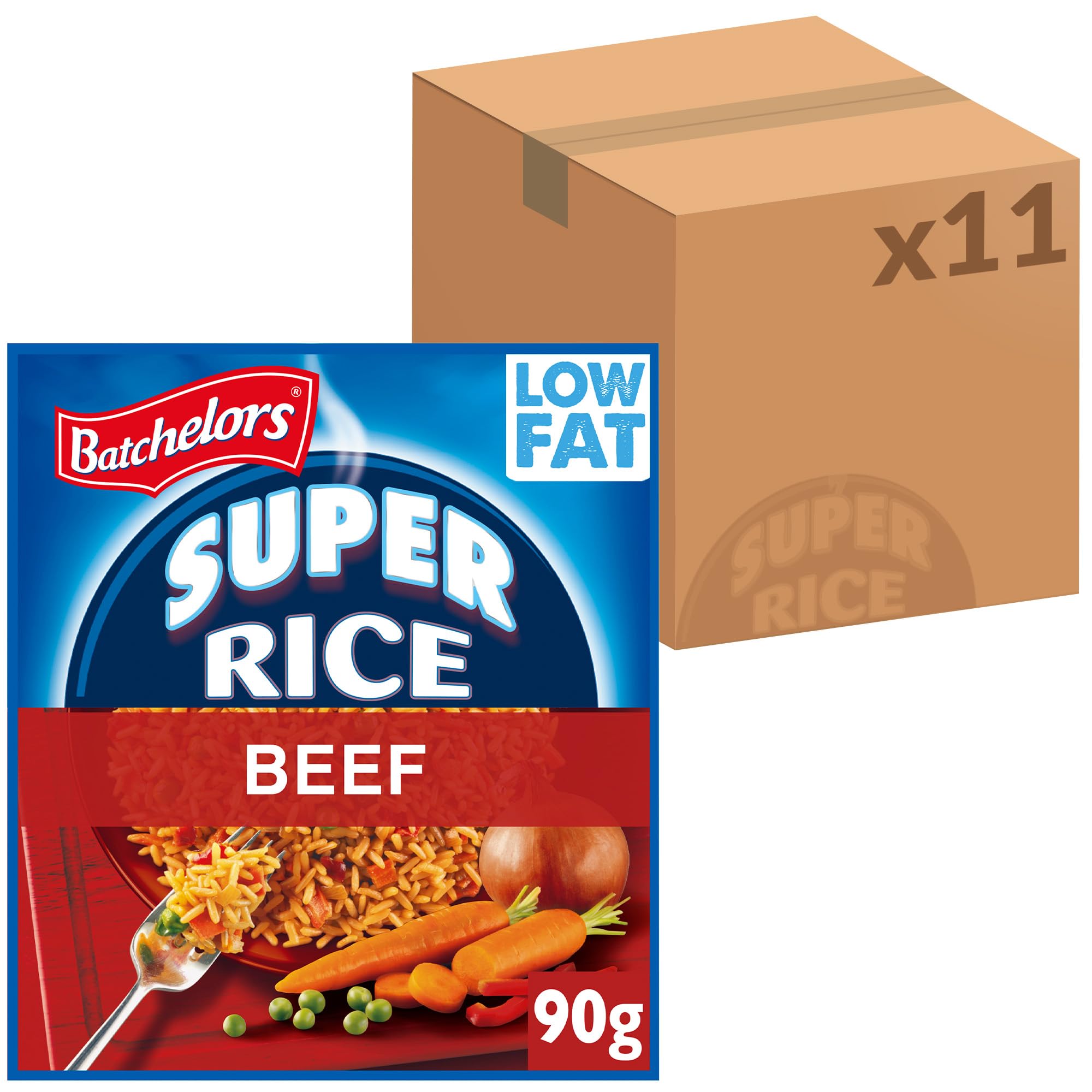 Batchelors Super Rice Beef Flavour Ready Meal - 90g (Pack of 11) 1