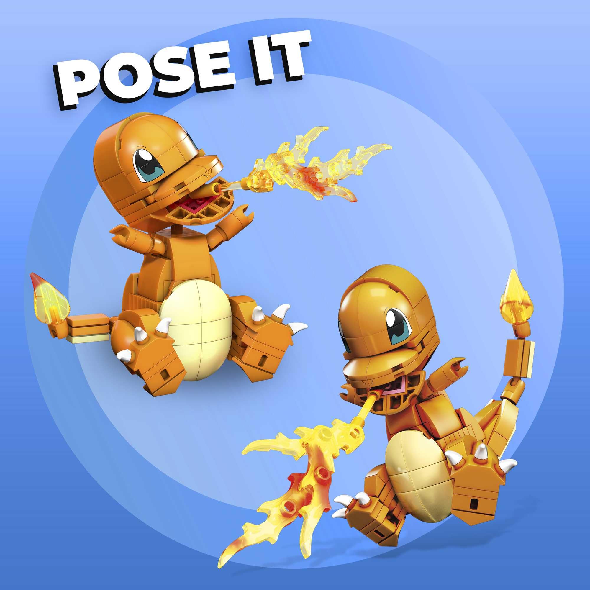 MEGA Pokémon Charmander Building Set - 180-Piece Buildable & Poseable Fire-Type Figure for Kids 6+ 3
