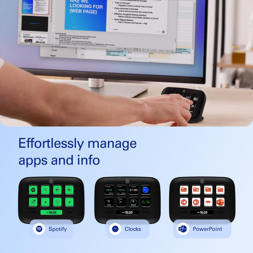 Elgato Stream Deck Neo (Black) – 8 Customisable Keys, 2 Touch Points, Speed