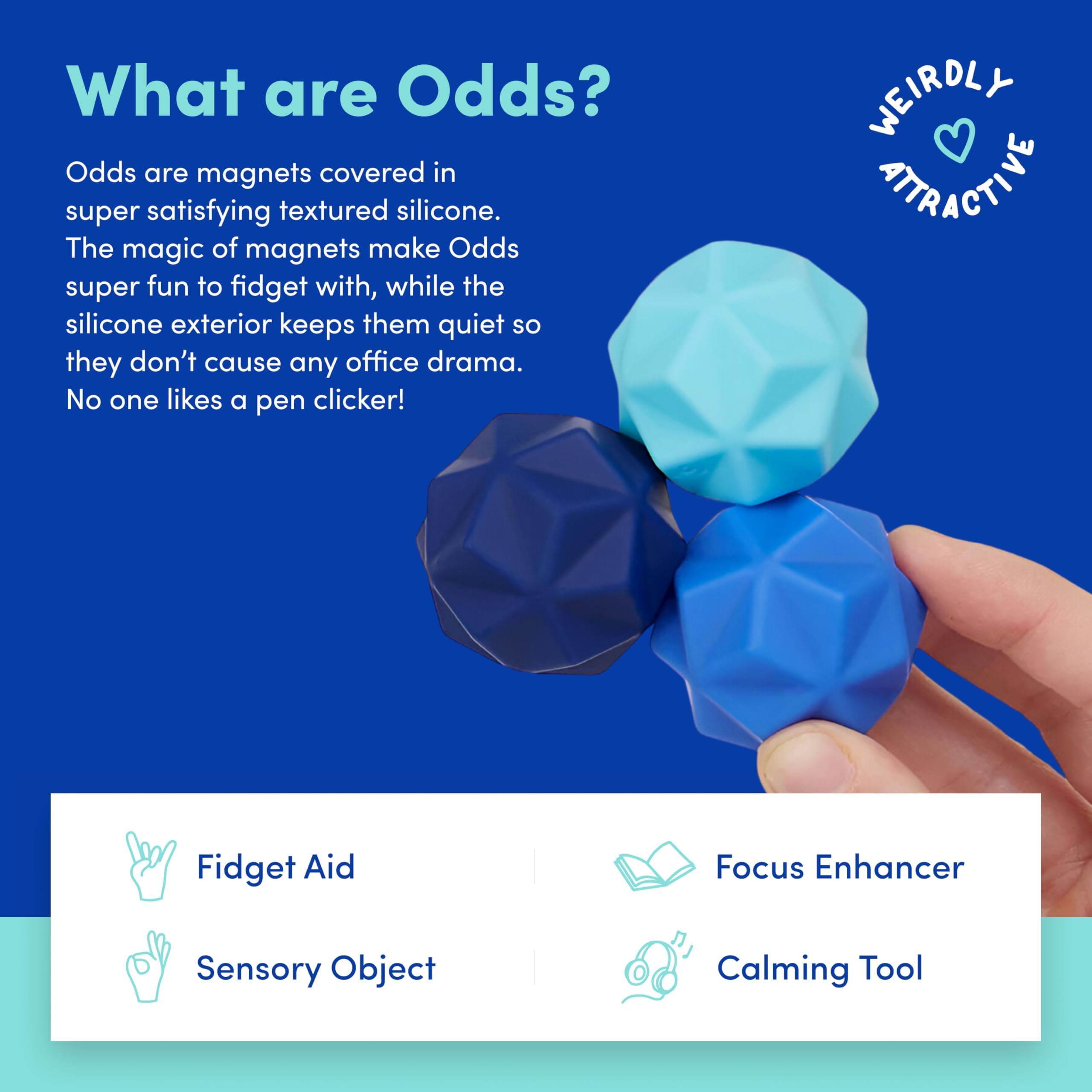 Speks Odds Soft Silicone Fidget Magnets - Silent Stress Relief Toy for Adults & Teens 10