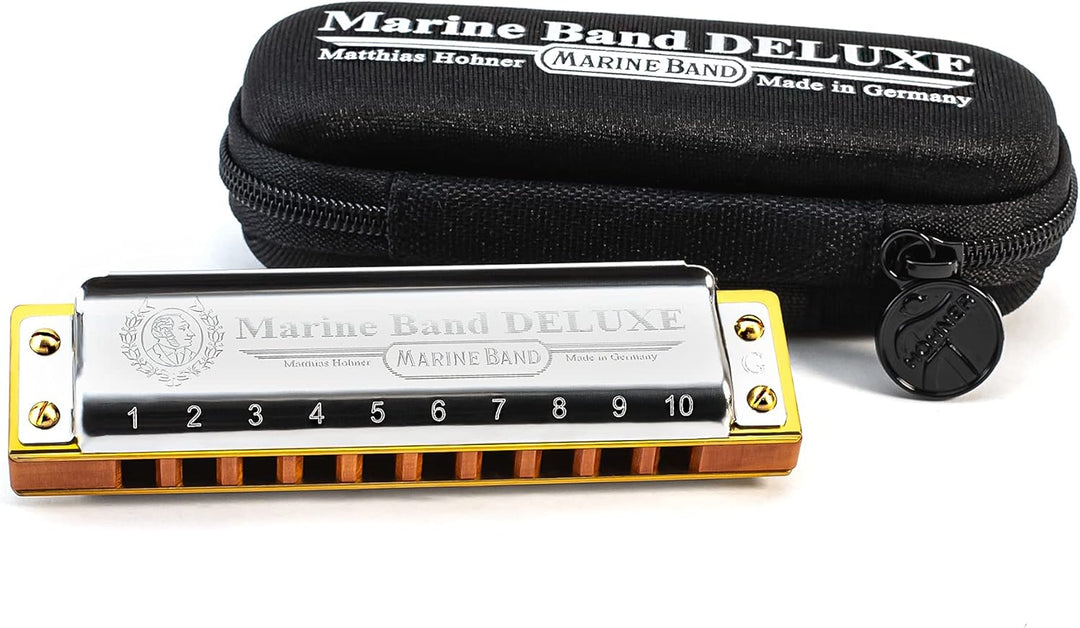 Hohner Marine Band Deluxe M200501X C Harmonica - Professional Grade, Handmade in Germany