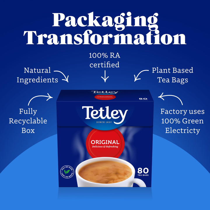 Tetley Everyday Original Tea Bags, 160 Count - Black Tea