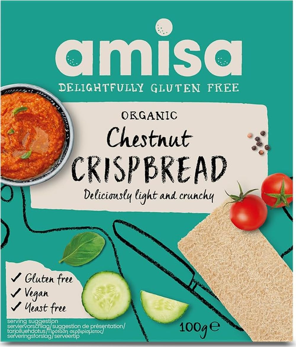 Amisa Chestnut Crispbread - Organic, Gluten Free, 100 g