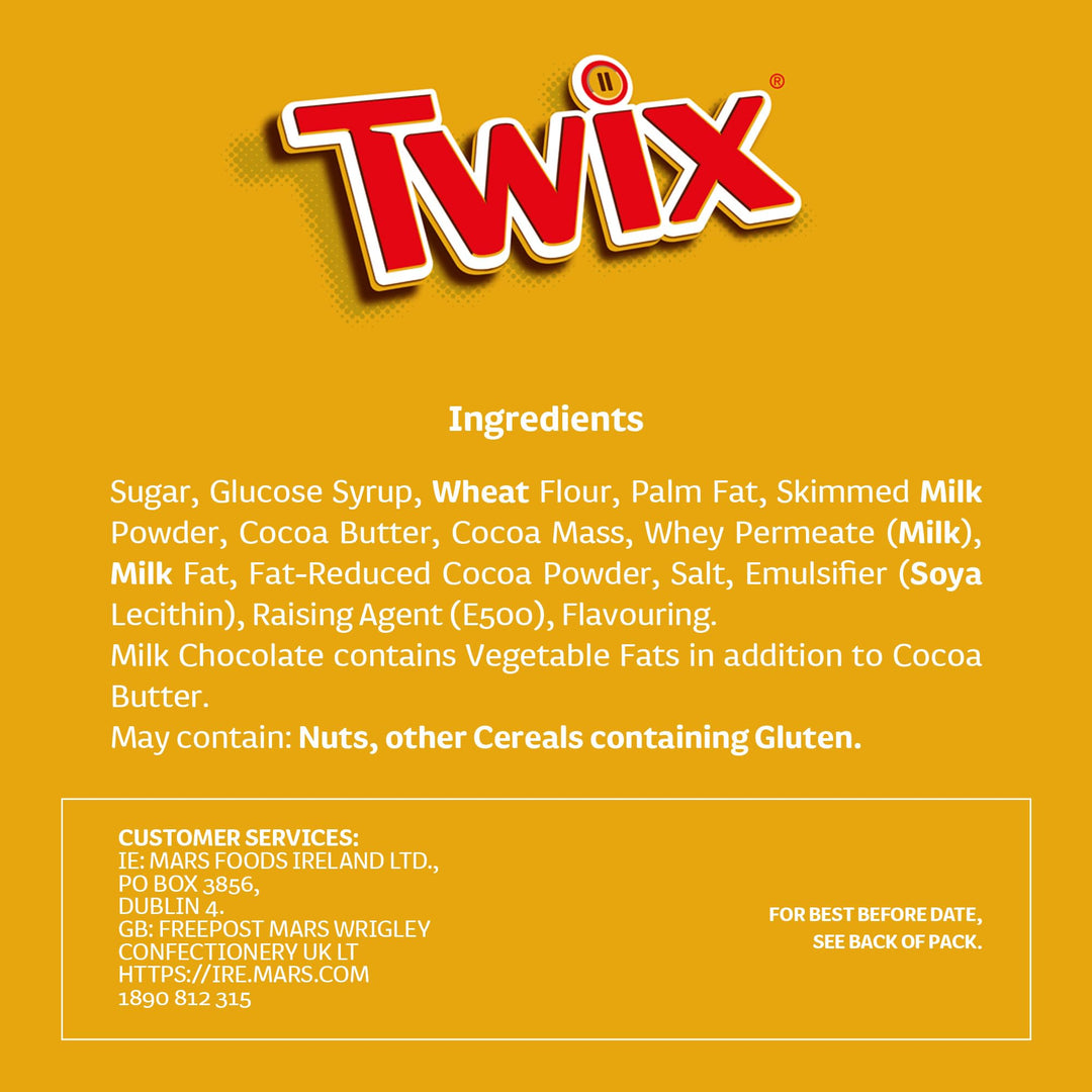 Twix Caramel Chocolate Fingers Biscuit Snack Bars Multipack 16x20g