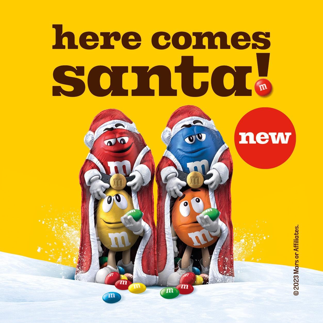 M&M's - Milk Chocolate Christmas Santa Hollow Figure with Mini M&M's (100g) 2