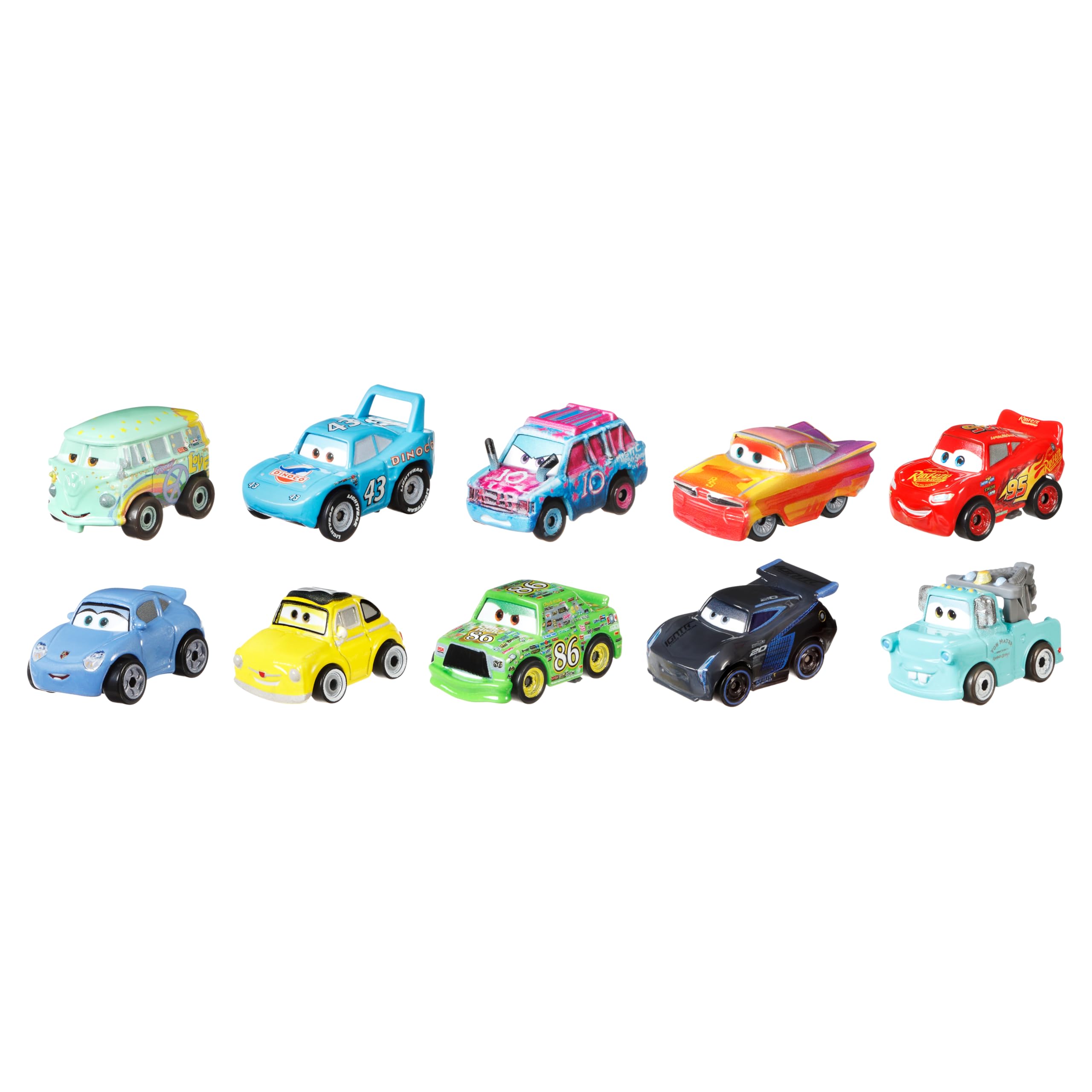 Mattel Disney Pixar Cars Mini Racers 10-Pack GRW27 | Collectible Die-Cast Vehicles | Ages 3+ 4