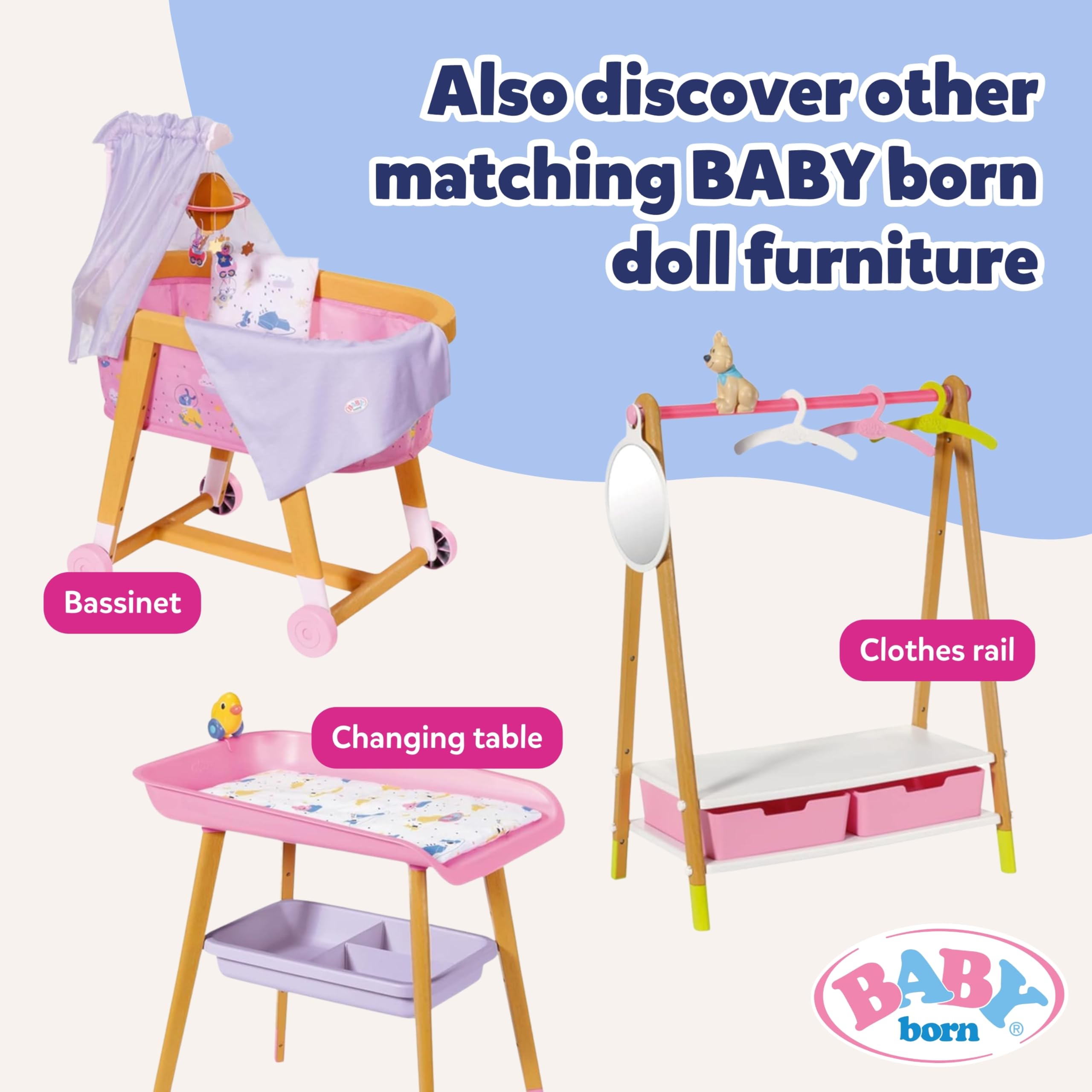 BABY born Reversible Baby Nest with Soft Padded Edges 835821 2